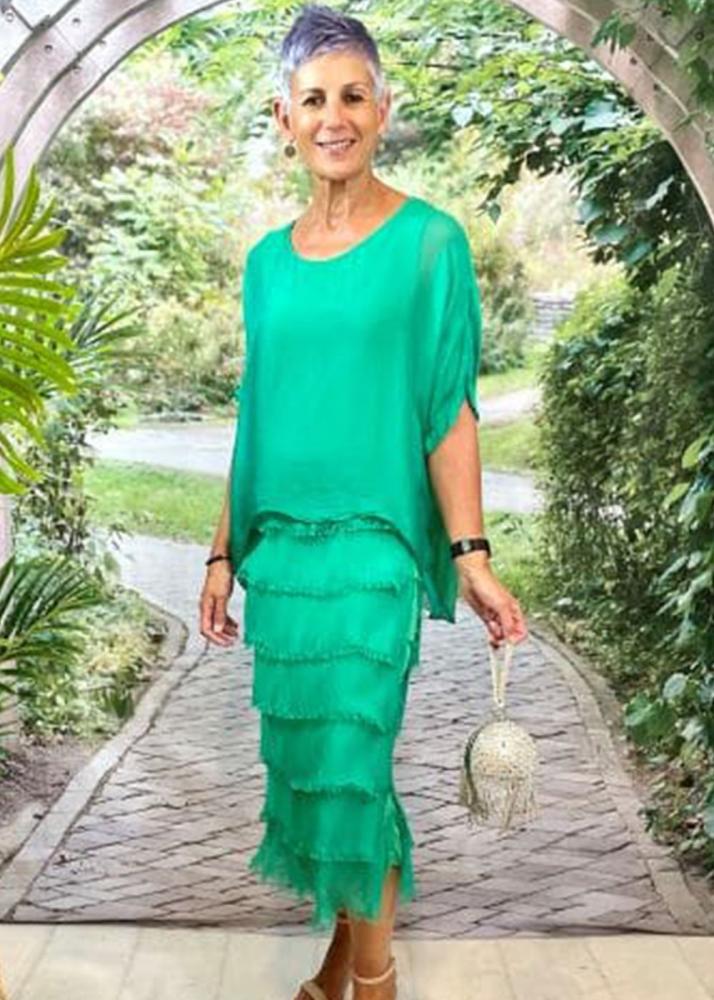 La Strada Italian Silk Layered Dress Gucci 159.99 Esteems