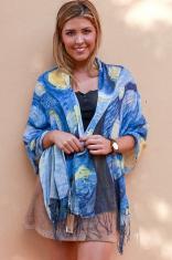Lemon Tree Oil Paint Print Scarf