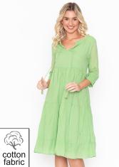 One Summer Cotton Vera Dress - Green Fig